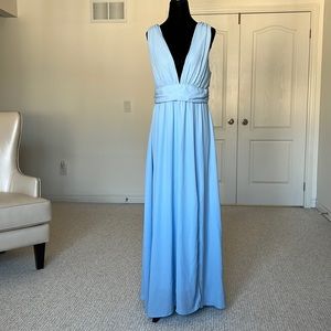 Beautiful blue dress.